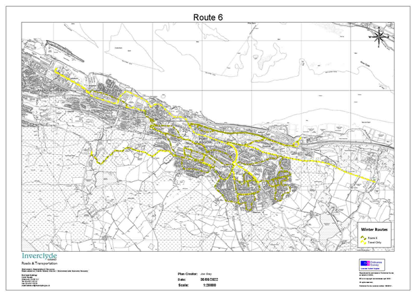 Map of Gritting Route 6